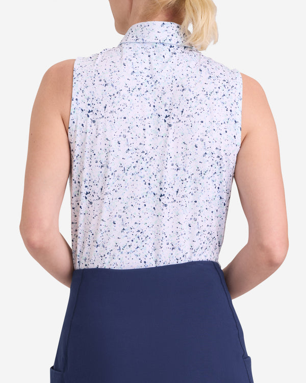 Paint Splatter 3 - Navy-Performance Golf Polo-Bad Birdie